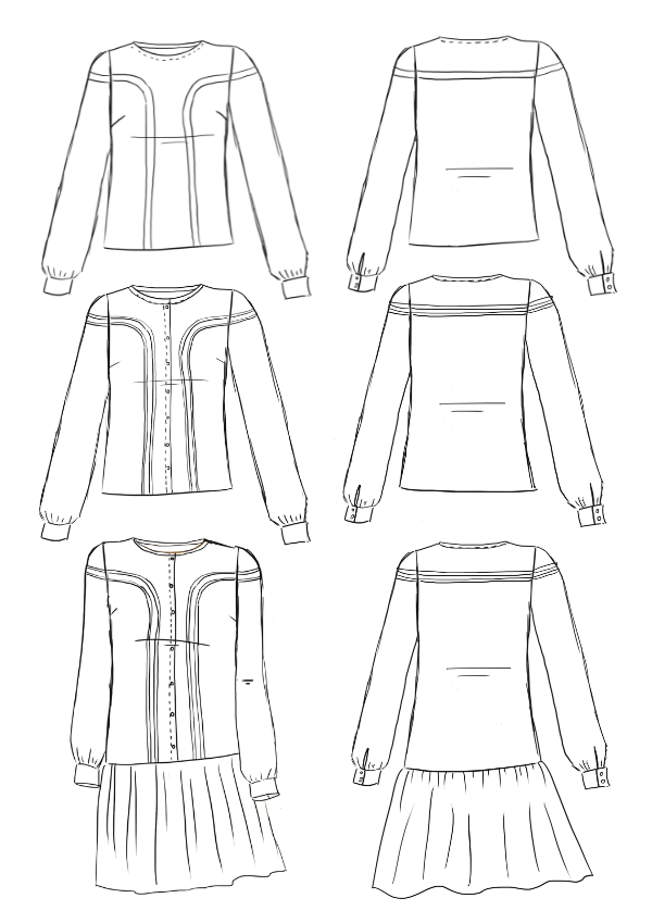 Tribeca Blouse / Dress Paper Sewing Pattern